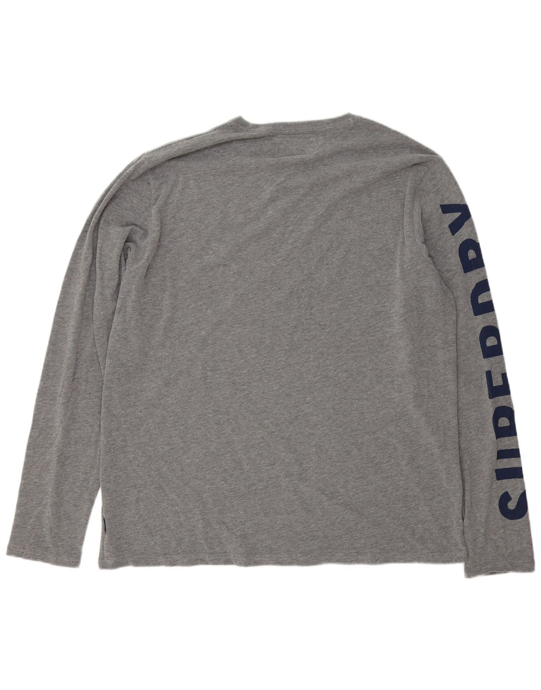 Superdry Mens Graphic Top Long Sleeve 3XL Grey Cotton