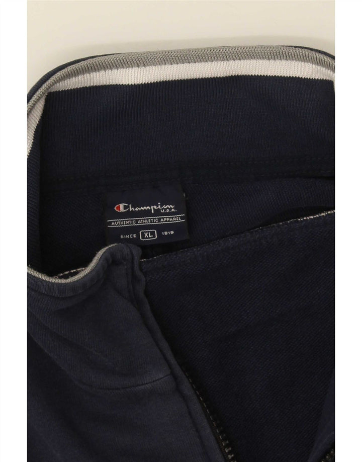 Champion Mens Tracksuit Top Jacket XL Navy Blue Colourblock