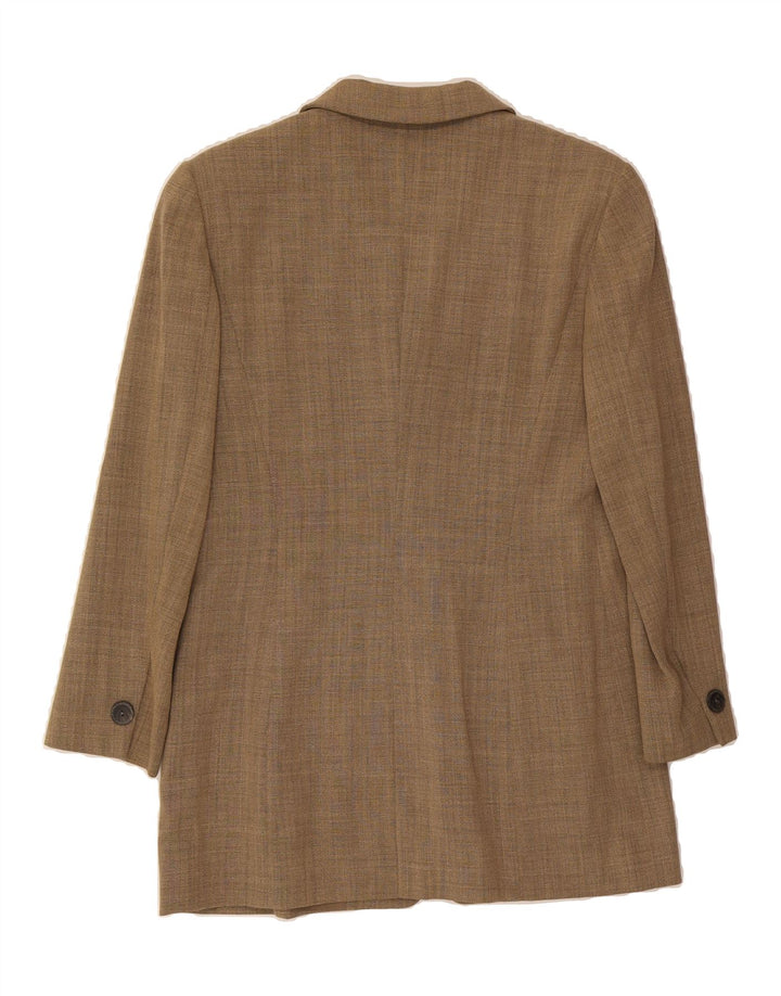 MARELLA Womens Longline 3 Button Blazer Jacket UK 10 Small Beige Wool Vintage Marella and Second-Hand Marella from Messina Hembry 