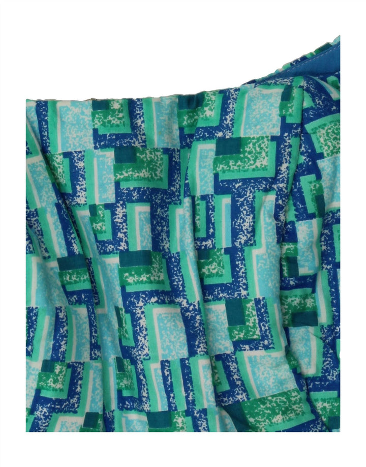 VINTAGE Womens Abstract Pattern Sundress UK 12 Medium Blue Vintage Vintage and Second-Hand Vintage from Messina Hembry 