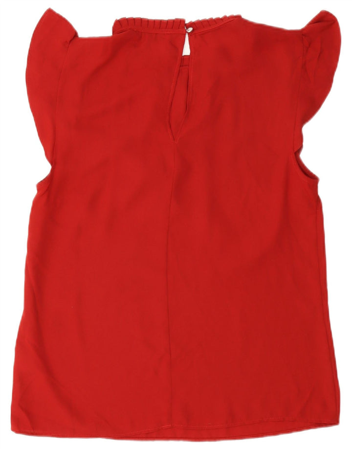 Oasis Womens Blouse Top UK 10 Small Red Polyester