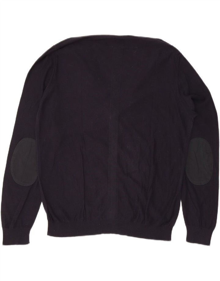 Trussardi Mens Cardigan Sweater 2XL Navy Blue