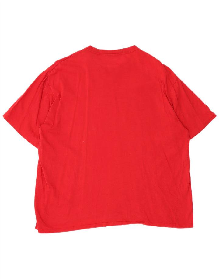 LACOSTE Mens T-Shirt Top Size 7 2XL Red Cotton