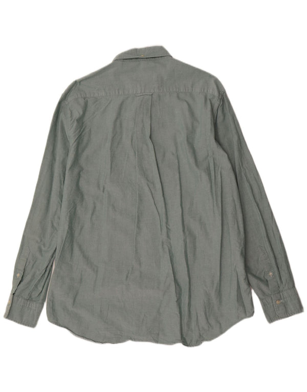 Gant Mens Regular Fit Shirt Size 45/46 2XL Green Cotton