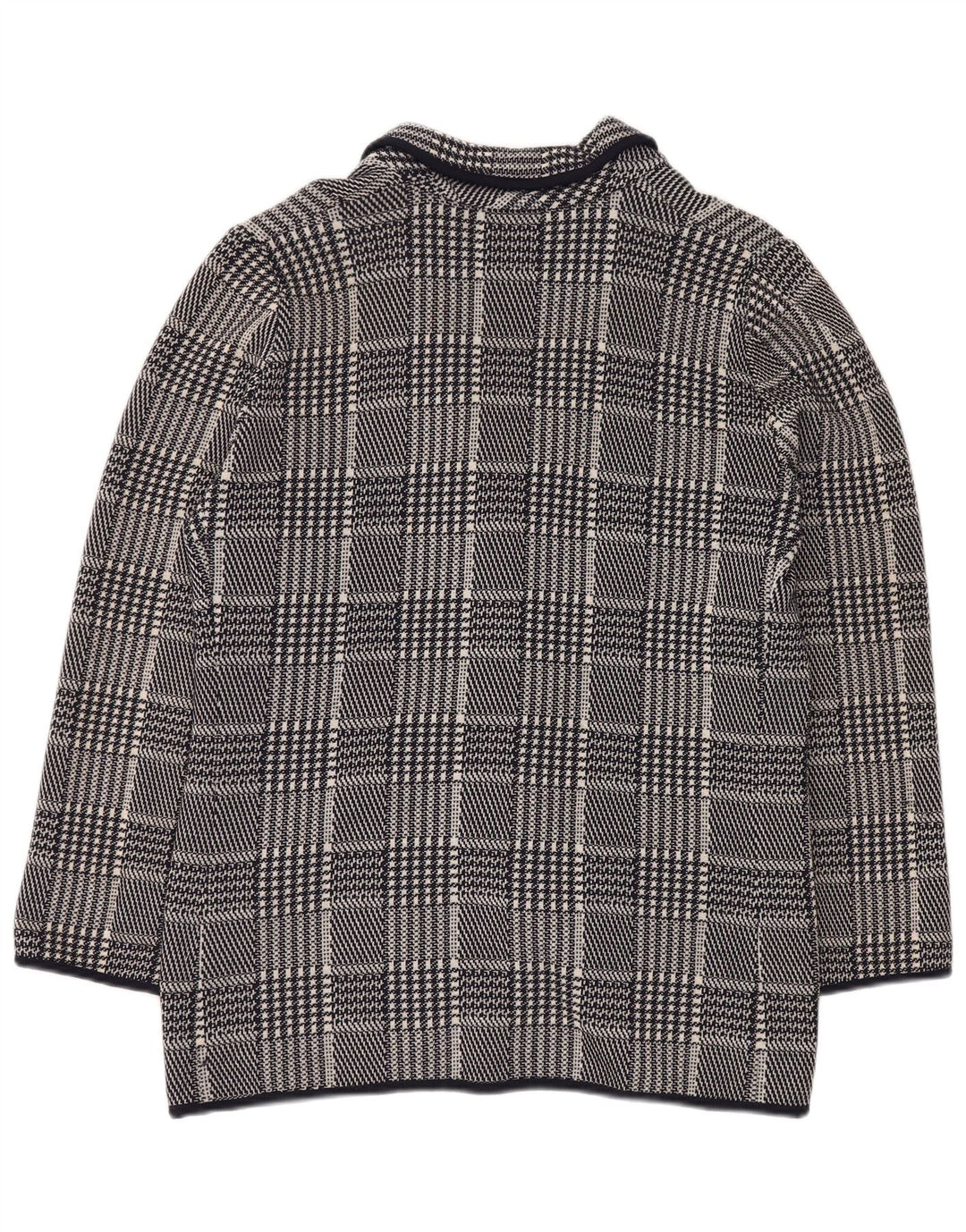 VALENTINO Womens Miss V Blazer Jacket IT 48 XL Navy Blue Houndstooth