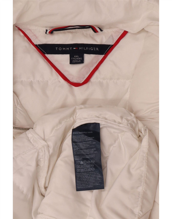 Tommy Hilfiger Womens Padded Jacket UK 20 2XL White Polyamide