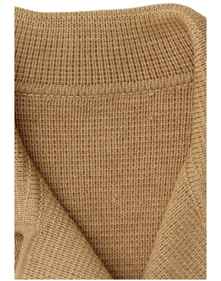 Vintage Womens Knit Coat UK 12 Medium Beige