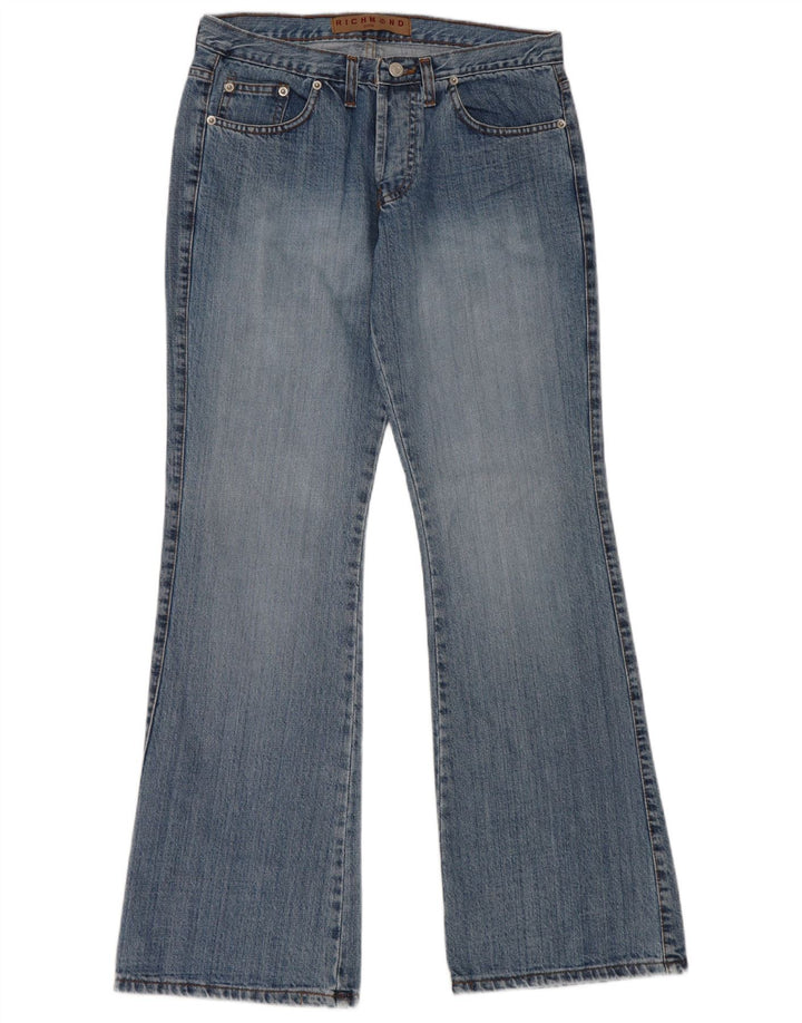 Richmond Womens Graphic Bootcut Jeans IT 44 Medium W30 L32 Blue Cotton