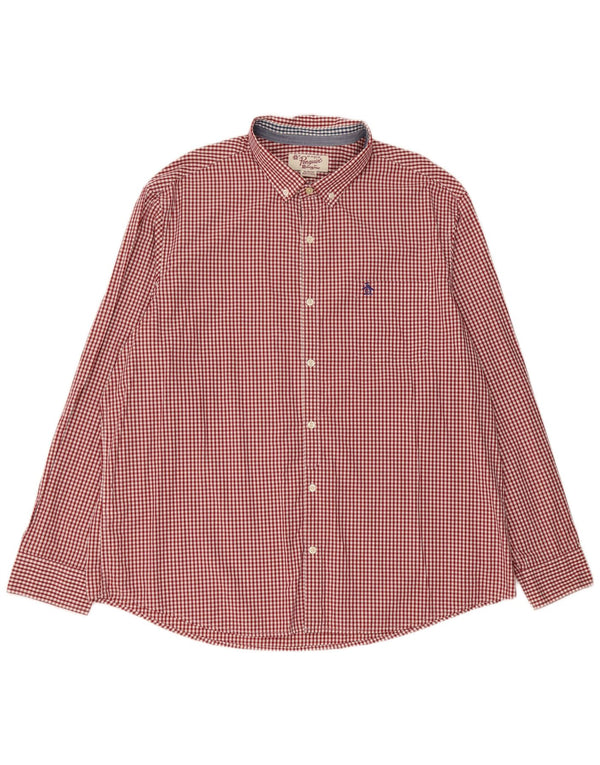 Penguin Mens Shirt XL Red Gingham Cotton