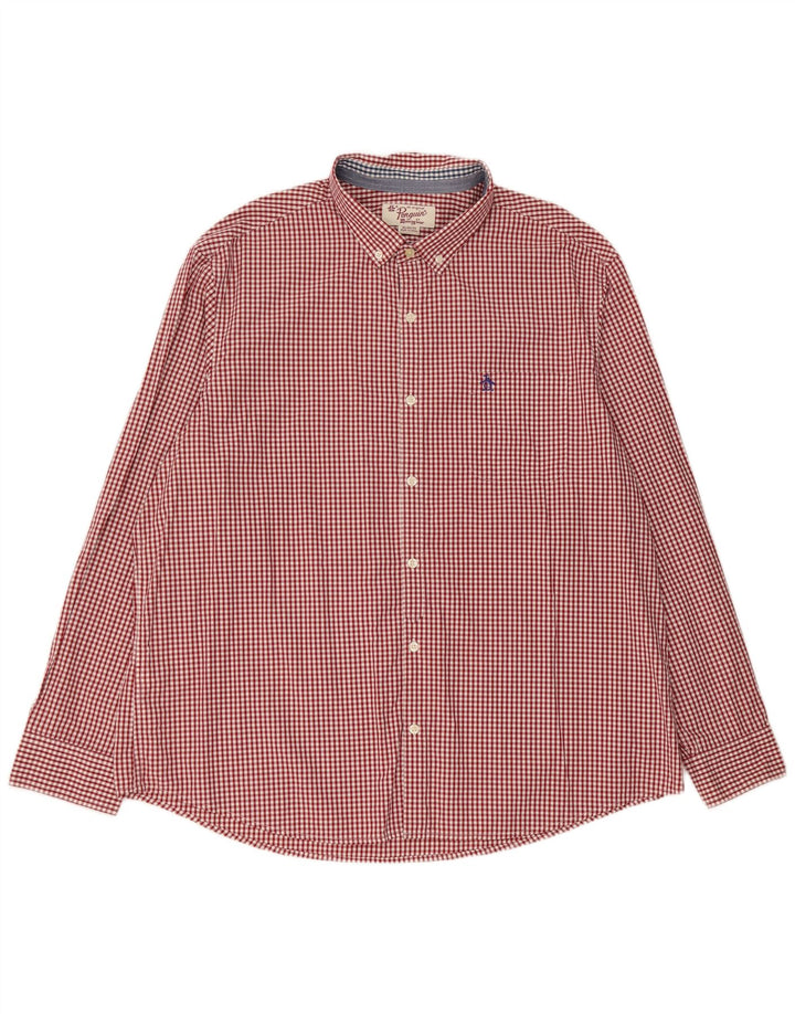 Penguin Mens Shirt XL Red Gingham Cotton