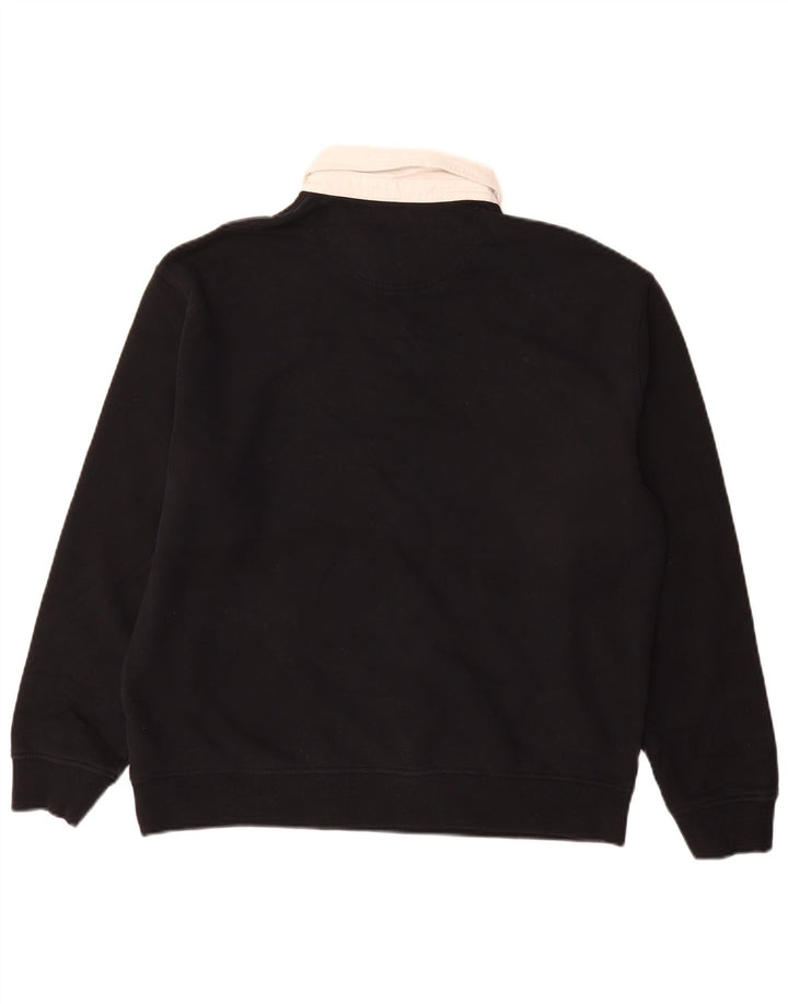 Marks & Spencer Mens Relaxed Fit Sweatshirt Jumper Large Black Colourblock
