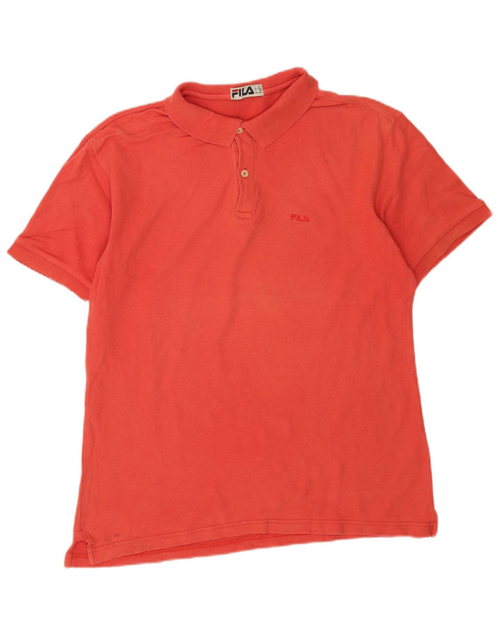 Fila Mens Polo Shirt IT 52 Large Red