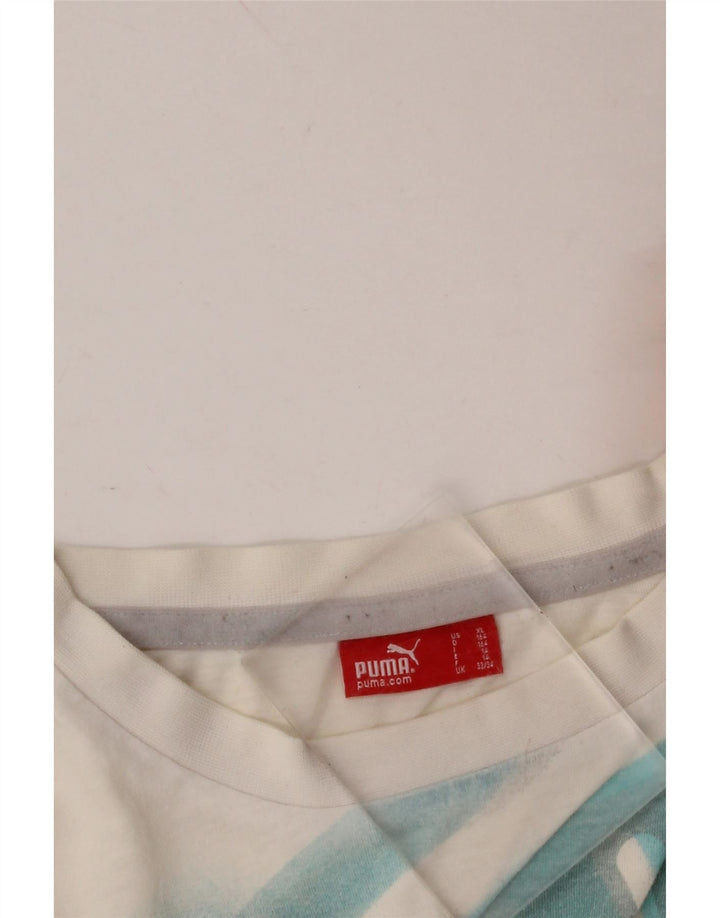 PUMA Boys Graphic T-Shirt Top 13-14 Years White