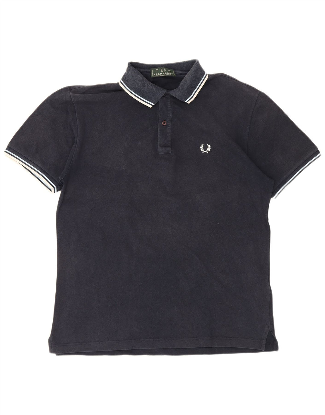 Fred Perry Mens Polo Shirt Large Navy Blue Cotton