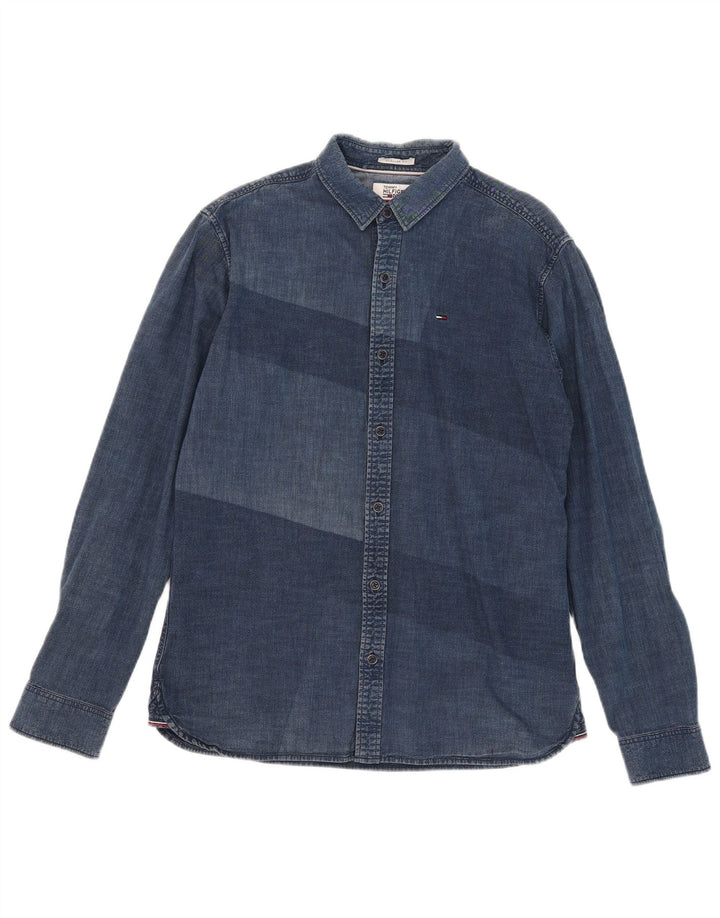 Marks & Spencer Mens Shirt Medium Blue Cotton