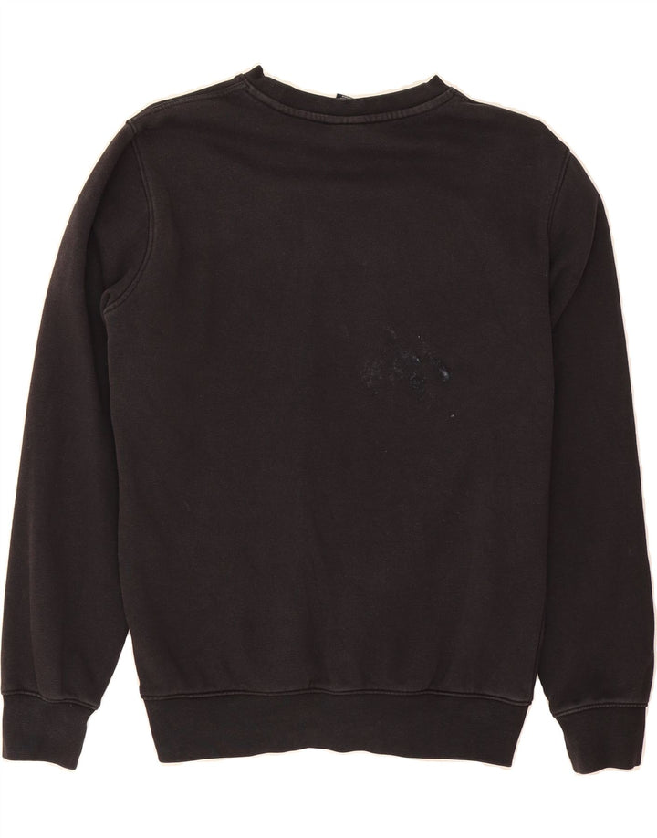 CHAMPION Mens Graphic Sweatshirt Jumper Small Black Cotton Vintage Champion and Second-Hand Champion from Messina Hembry 