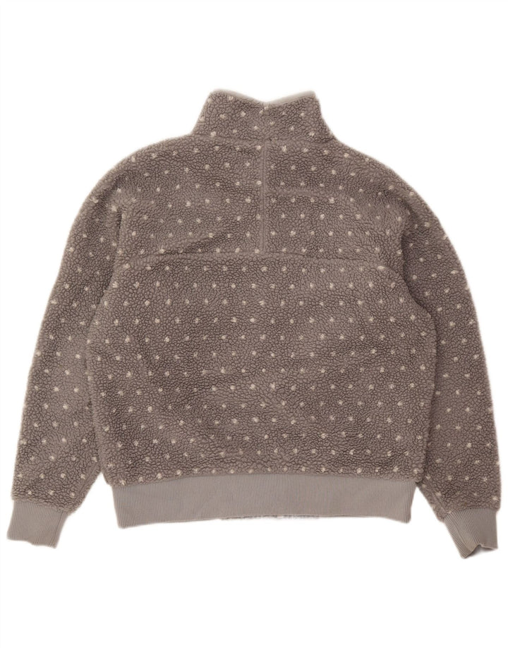 Patagonia Womens Fleece Jacket UK 16 Large Grey Spotted Polyester