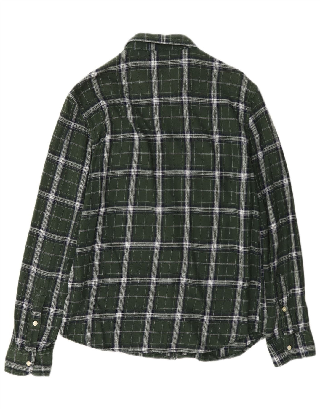 Lee Mens Flannel Shirt Medium Green Check Cotton