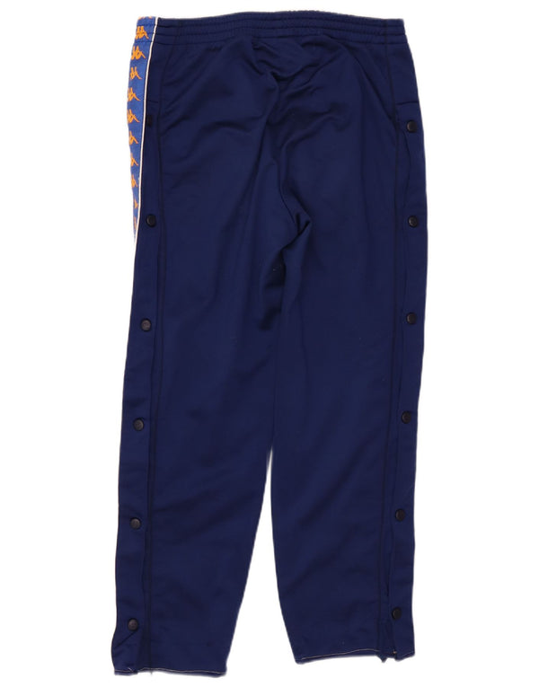 KAPPA Mens Graphic Tracksuit Trousers Small  Navy Blue Colourblock