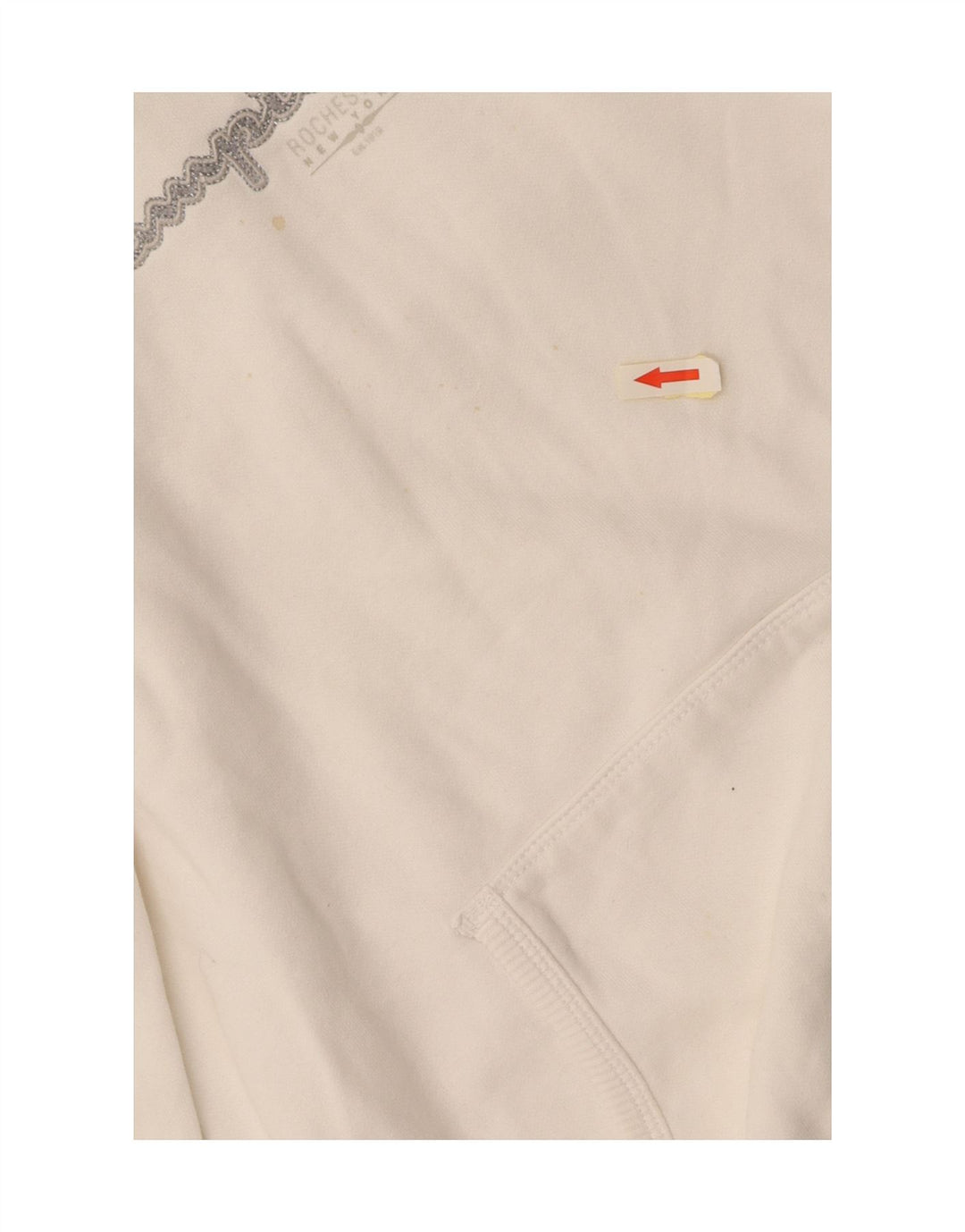 CHAMPION Womens Heritage Classics Graphic Hoodie Jumper UK 14 Medium White