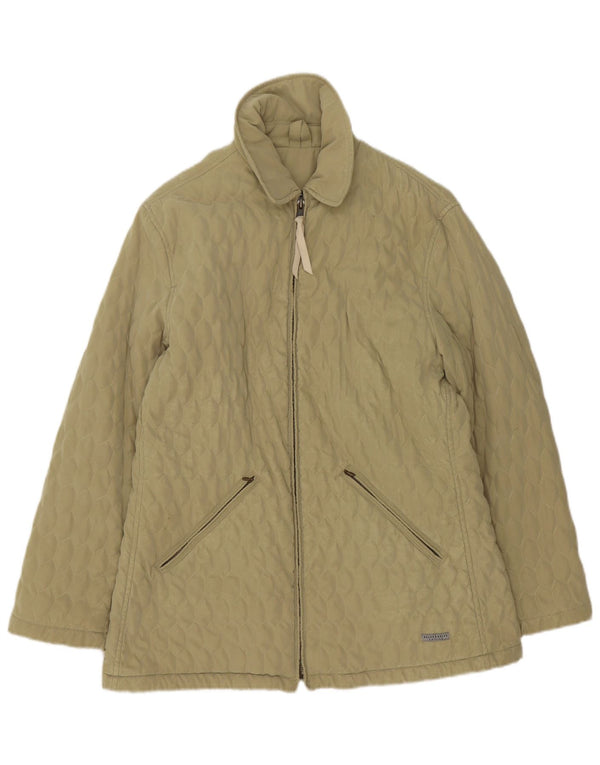 Belfe & Womens Oversized Quilted Jacket UK 12 Medium Khaki