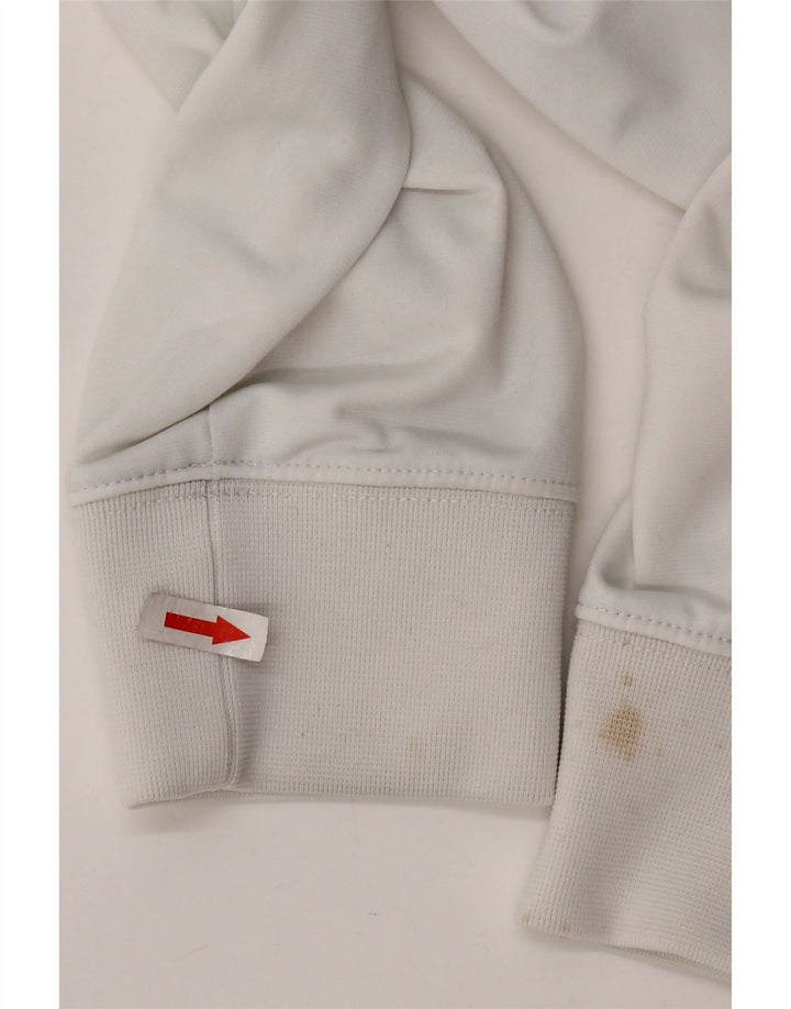 NIKE Mens Graphic Tracksuit Top Jacket Medium White Colourblock Polyester
