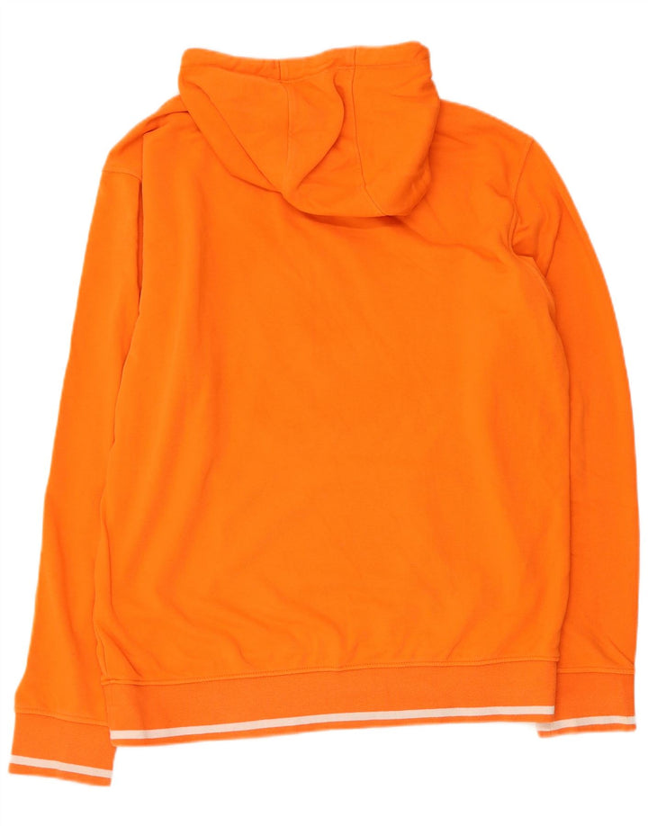 ELLESSE Mens Graphic Hoodie Jumper XL Orange Cotton