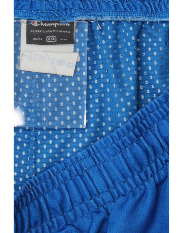 CHAMPION Mens Sport Shorts 2XL  Blue Polyester Vintage Champion and Second-Hand Champion from Messina Hembry 