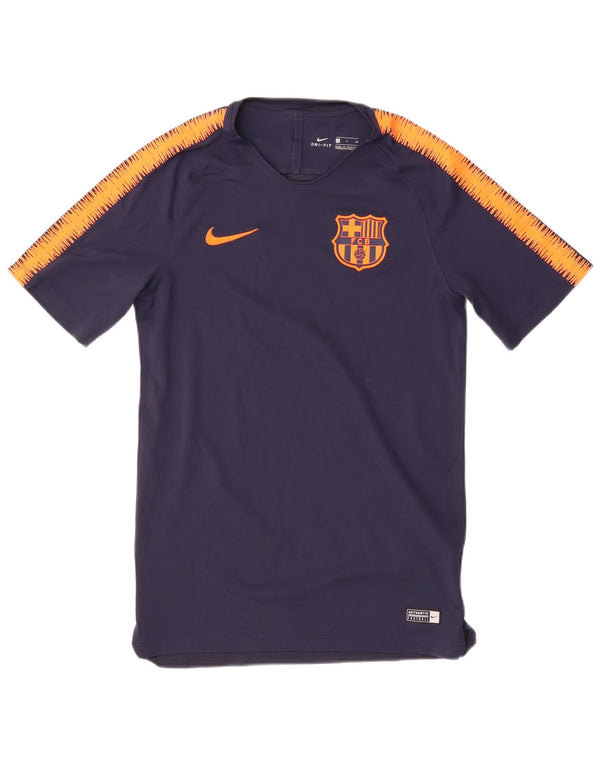 Nike Mens FCB Graphic T-Shirt Top Small Navy Blue Colourblock Polyester