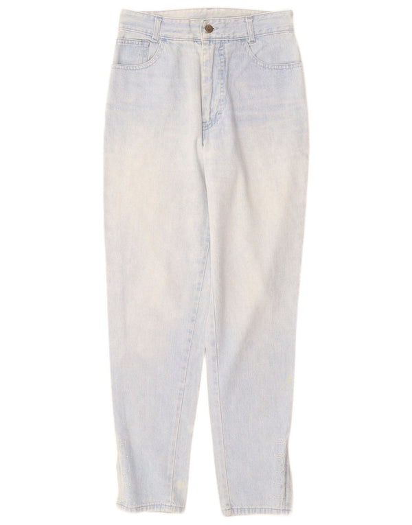 POP 84 Womens High Waist Tapered Jeans IT 42 Medium W28 L28 Blue Cotton