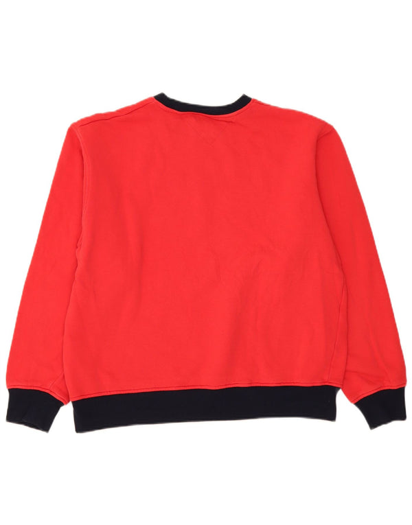 Tommy Hilfiger Womens Graphic Sweatshirt Jumper UK 18 XL Red Cotton
