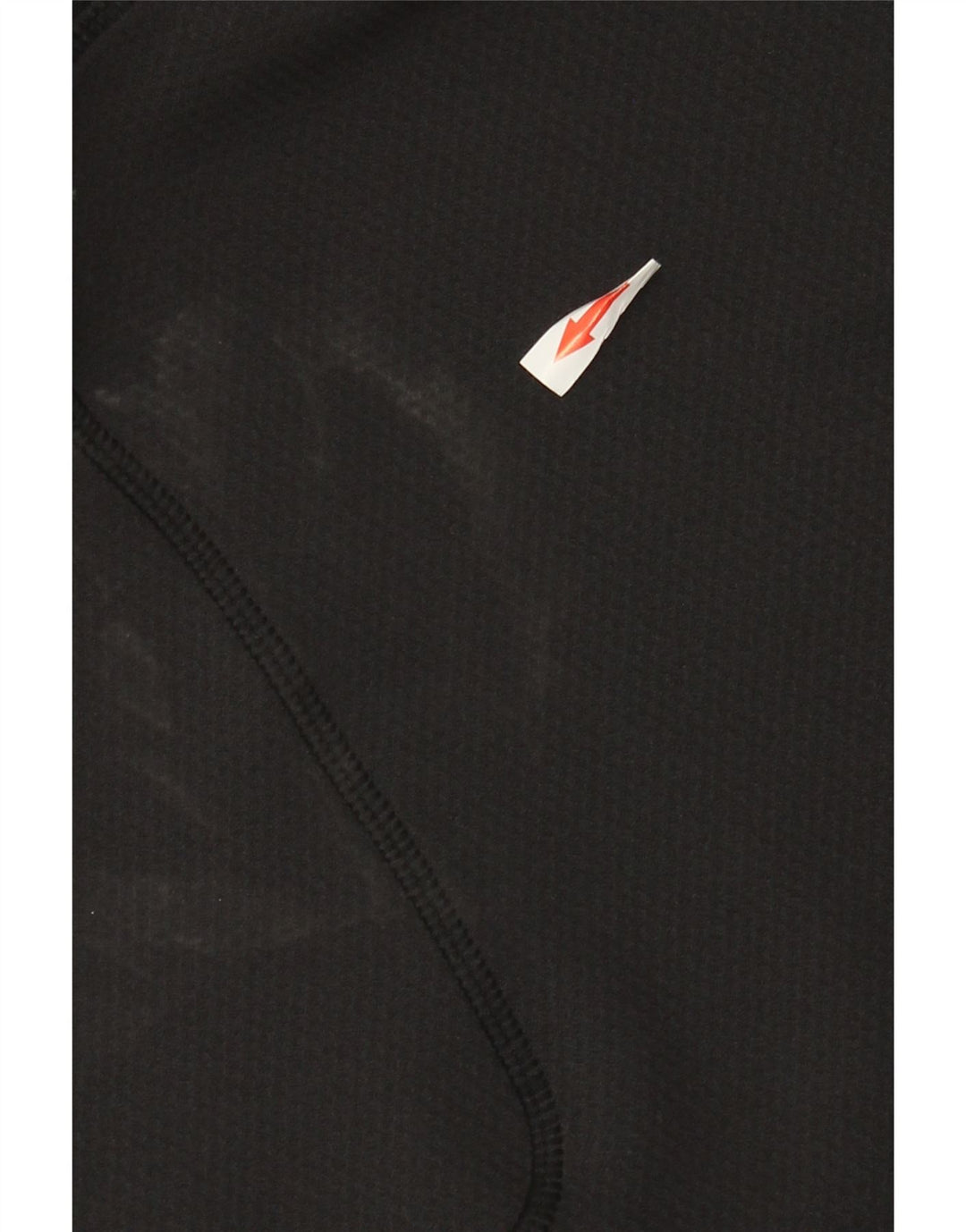 Nike Mens Zip Neck Top Long Sleeve UK 42/44 Large Black Polyester