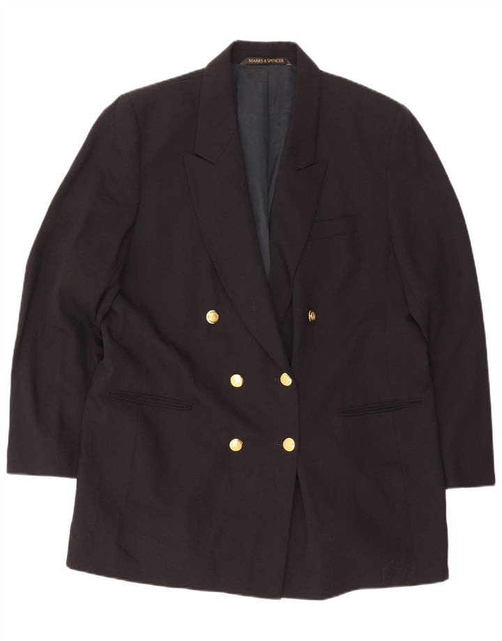 Marks & Spencer Womens St. Michael Blazer Jacket UK 20 2XL Navy Blue