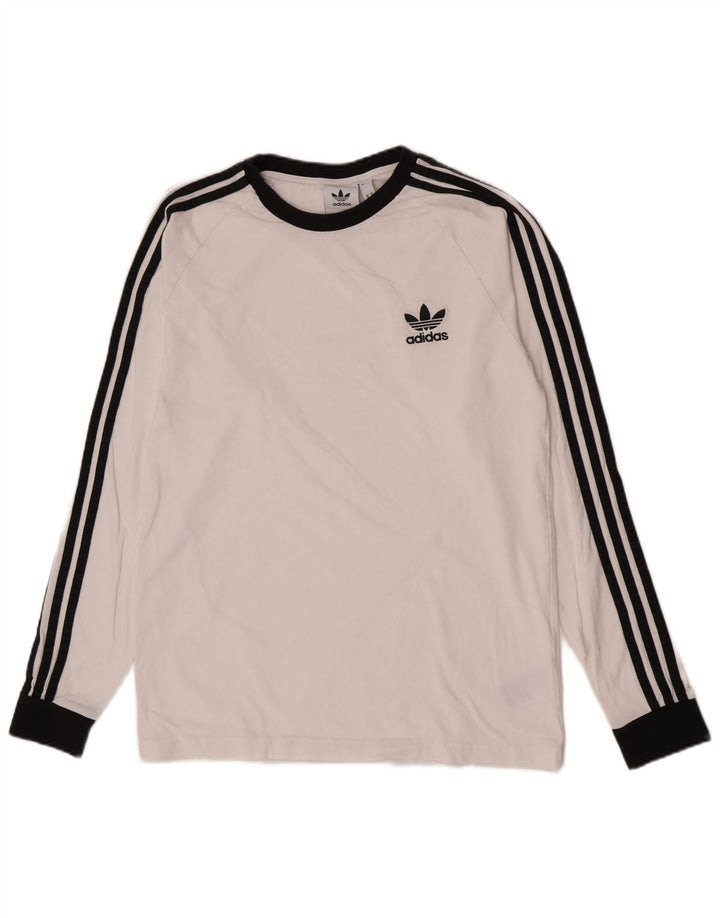 Adidas Mens Regular Top Long Sleeve Medium White Cotton