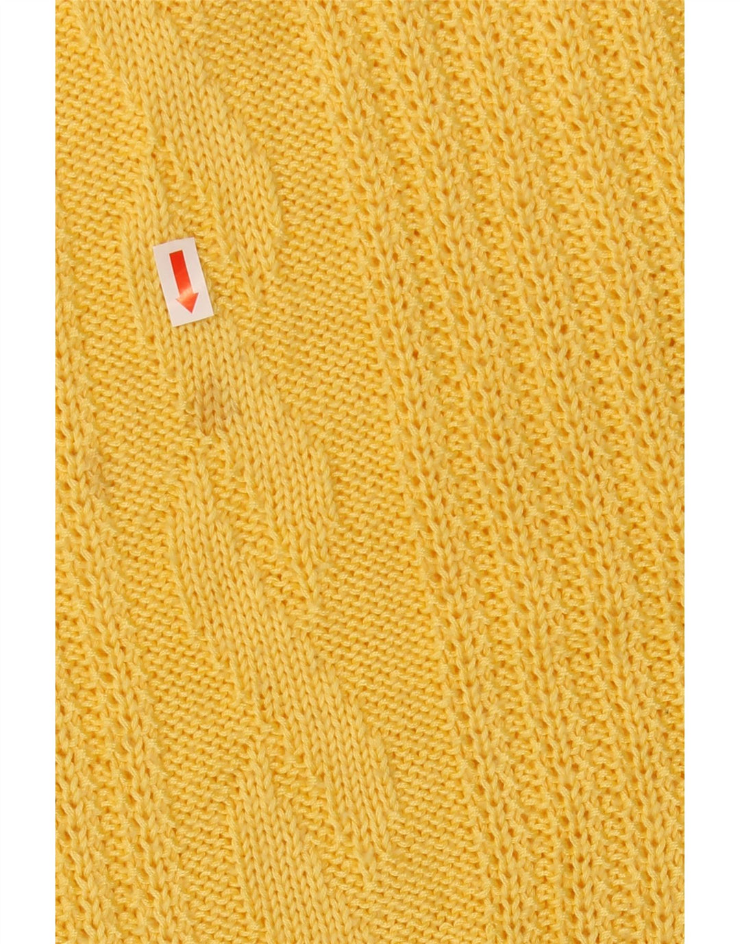 VINTAGE Womens Crew Neck Jumper Sweater IT 48 XL Yellow Acrylic