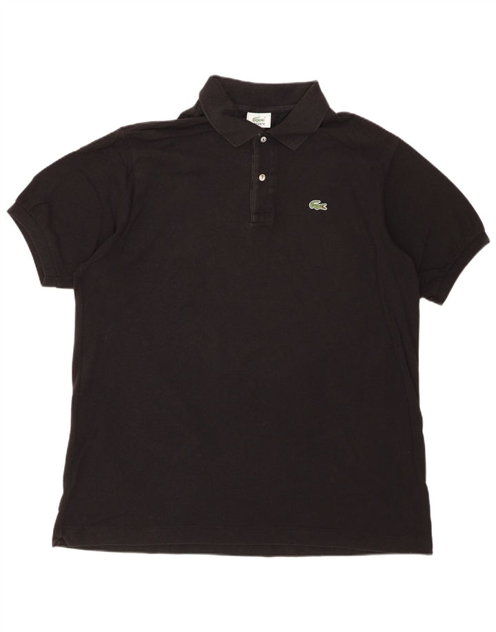 LACOSTE Mens Polo Shirt Size 6 XL Black Cotton