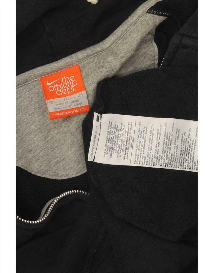 Nike Mens Graphic Zip Hoodie Sweater Medium Navy Blue Cotton
