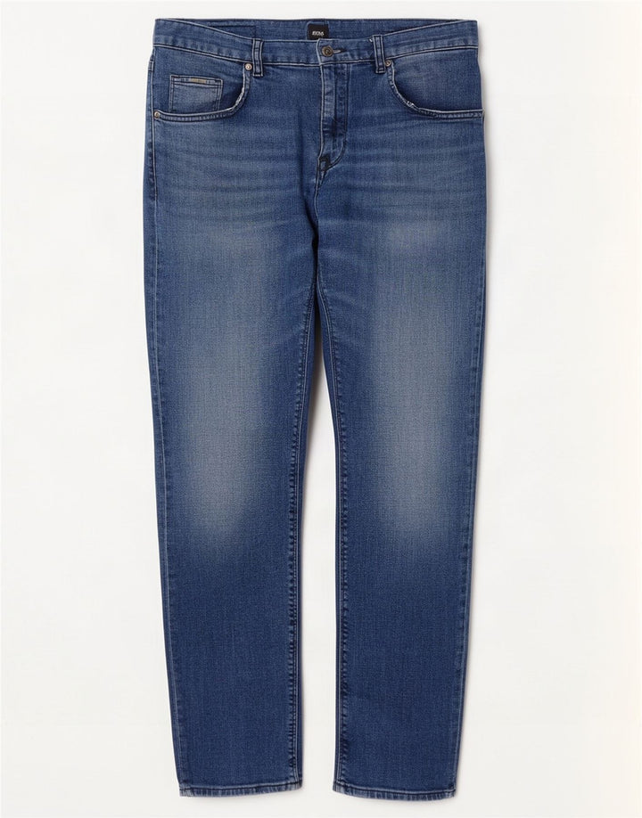 Hugo Boss Mens Straight Jeans W32 L30 Blue Cotton
