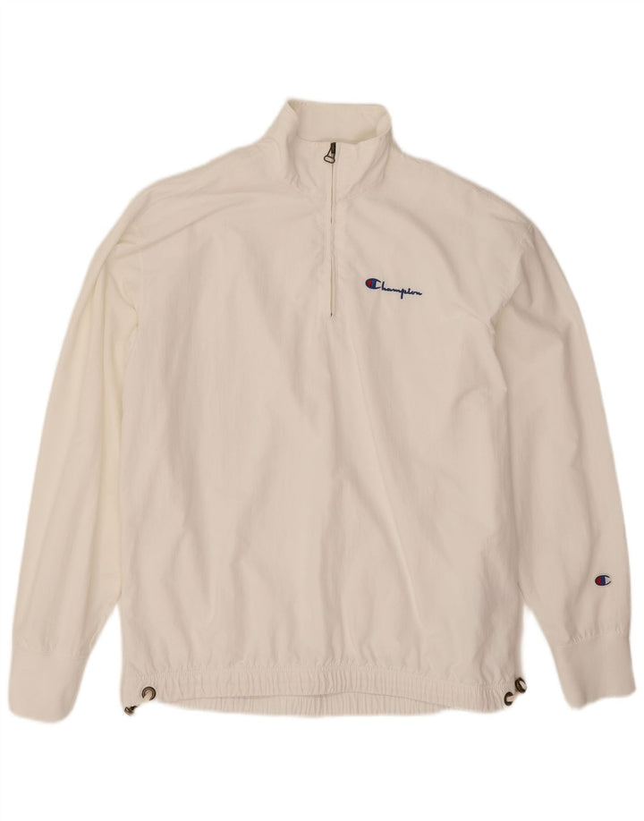 Champion Mens Pullover Tracksuit Top Jacket Small White Polyamide