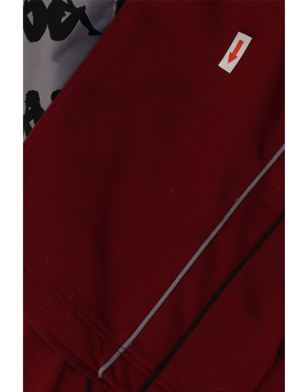 Kappa Mens Graphic Tracksuit Trousers Large Burgundy Colourblock Polyester