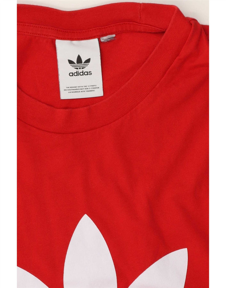 Adidas Mens Regular Graphic T-Shirt Top Large Red