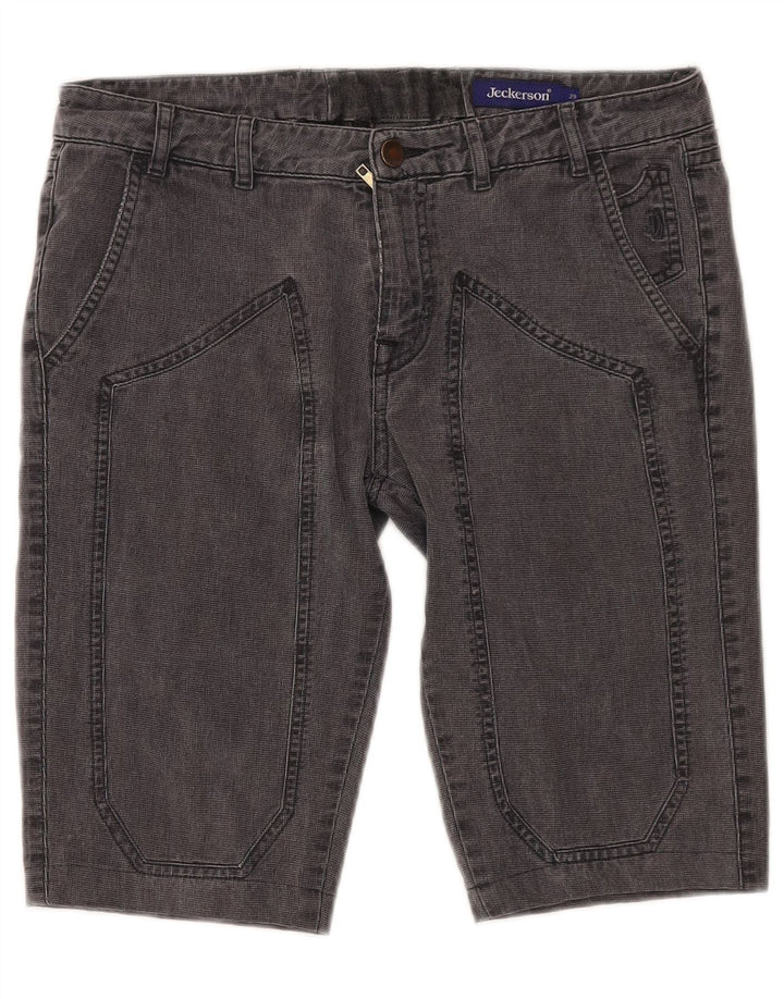 JECKERSON Mens Chino Shorts W29 Medium Black Cotton