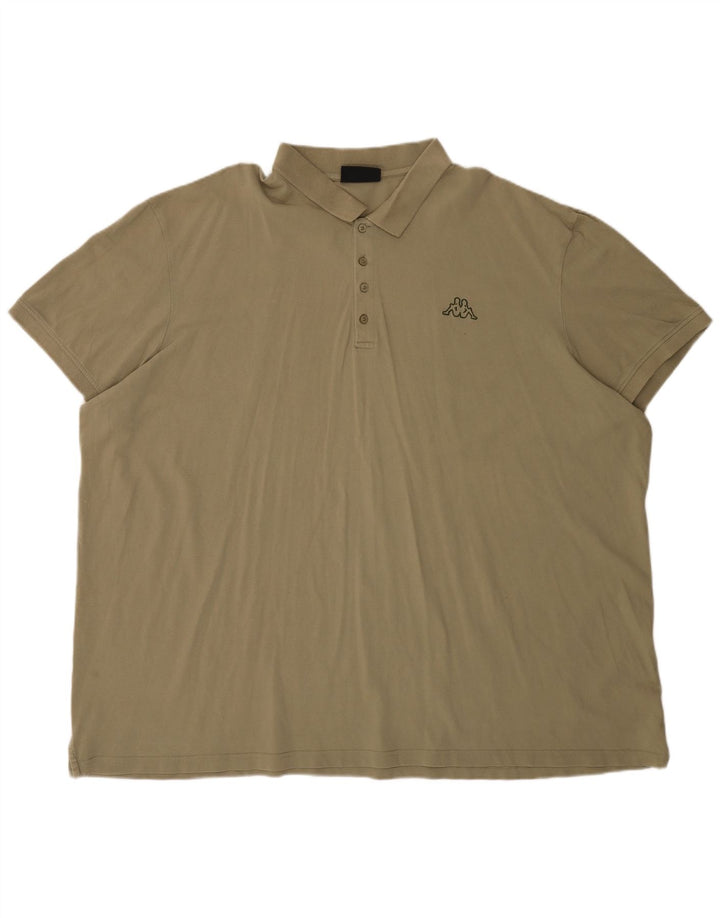 Kappa Mens Polo Shirt 6XL Khaki Cotton