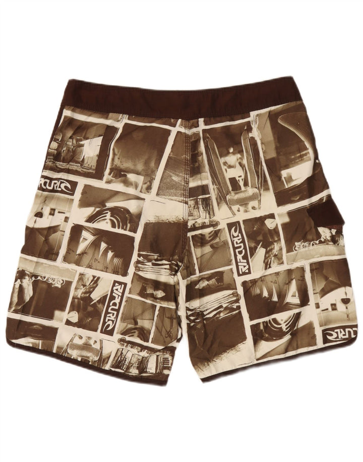 Rip Curl Mens Graphic Swimming Shorts XL Brown Patchwork