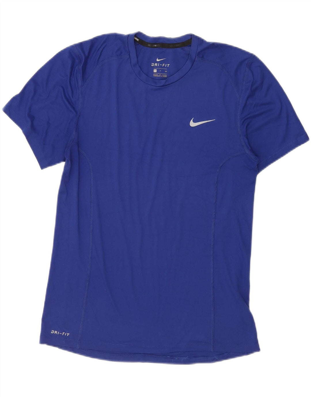 Nike Mens Dri Fit T-Shirt Top Small Blue Polyester