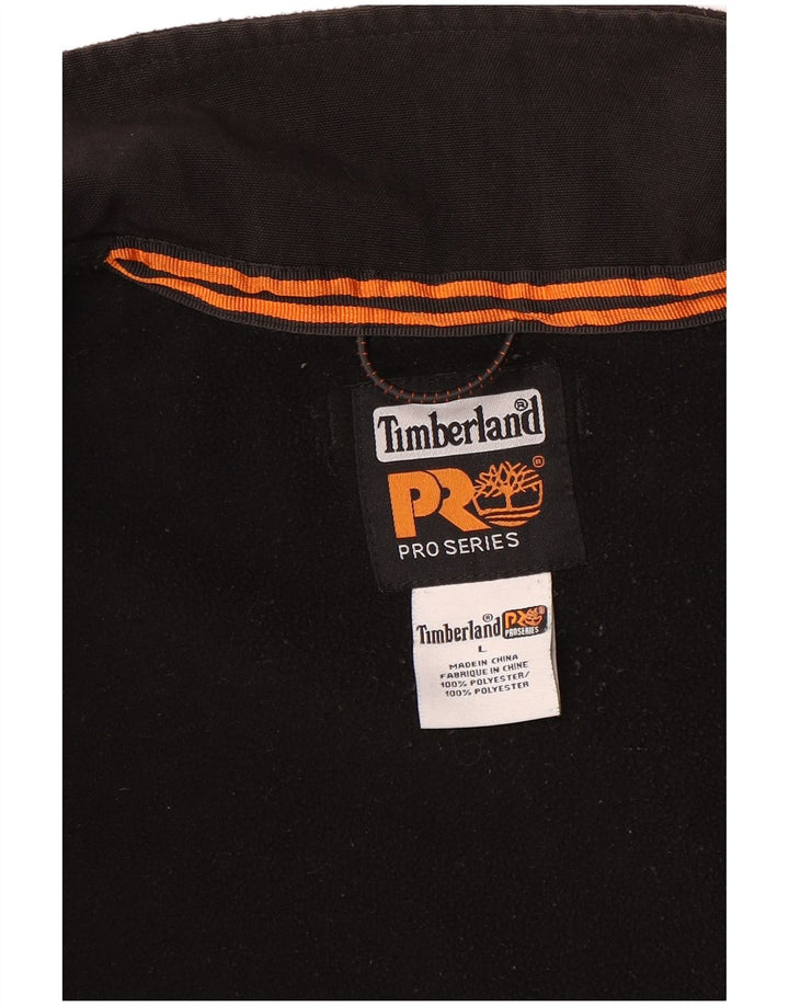 Timberland Mens Fleece Jacket UK 40 Large Black Polyester