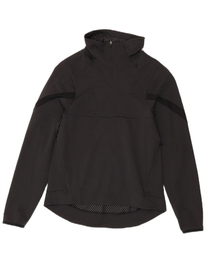 Nike Mens Dri Fit Zip Neck Pullover Tracksuit Top Small Black Polyester