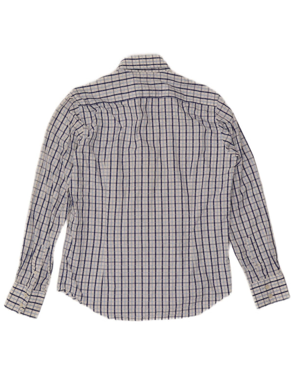 Ted Baker Mens Shirt Size 3 Medium Blue Check Cotton