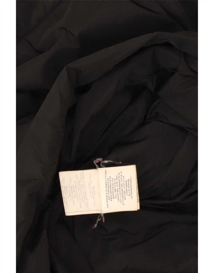 Ermanno Scervino Womens Padded Coat IT 42 Medium Black Polyester