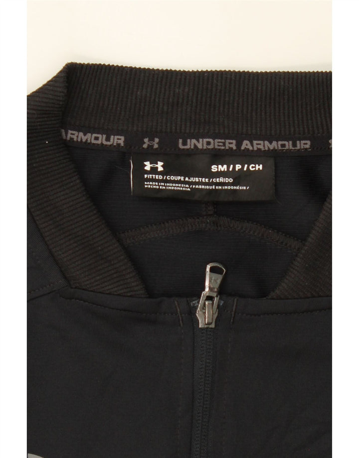 UNDER ARMOUR Mens Tracksuit Top Jacket Small Black Vintage Under Armour and Second-Hand Under Armour from Messina Hembry 